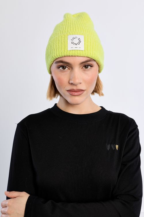 Bonnet en maille, logo Lili Sidonio