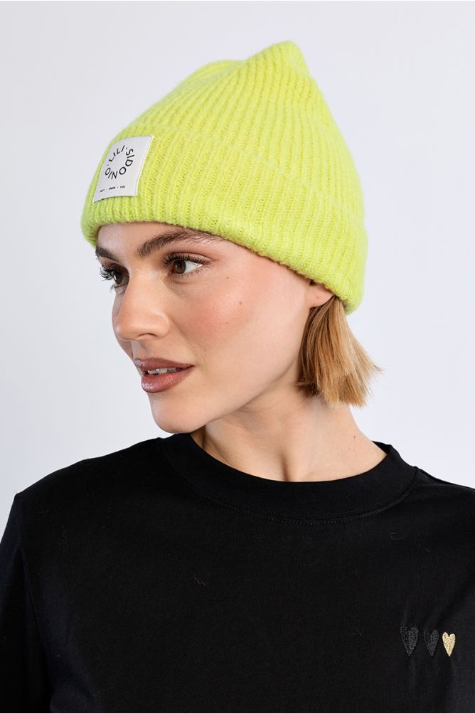 Bonnet en maille, logo Lili Sidonio
