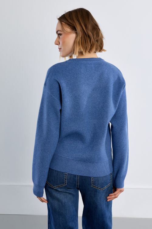 "Pull en maille, inscription ""Je t'aime"""