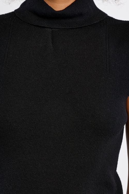 Thin sleeveless turtleneck