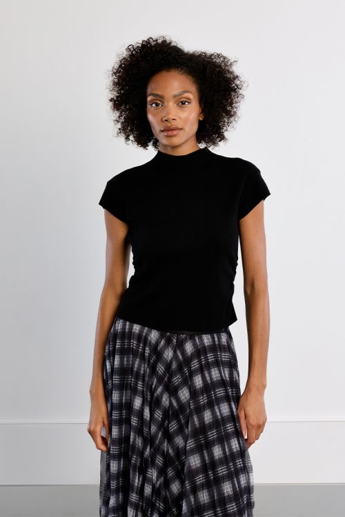 Pull en maille, manches courtes
