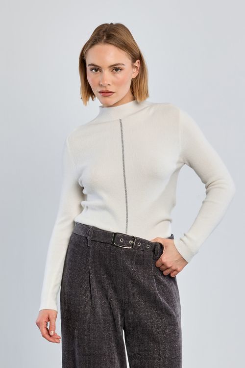 Sock sweater, rhinestone band