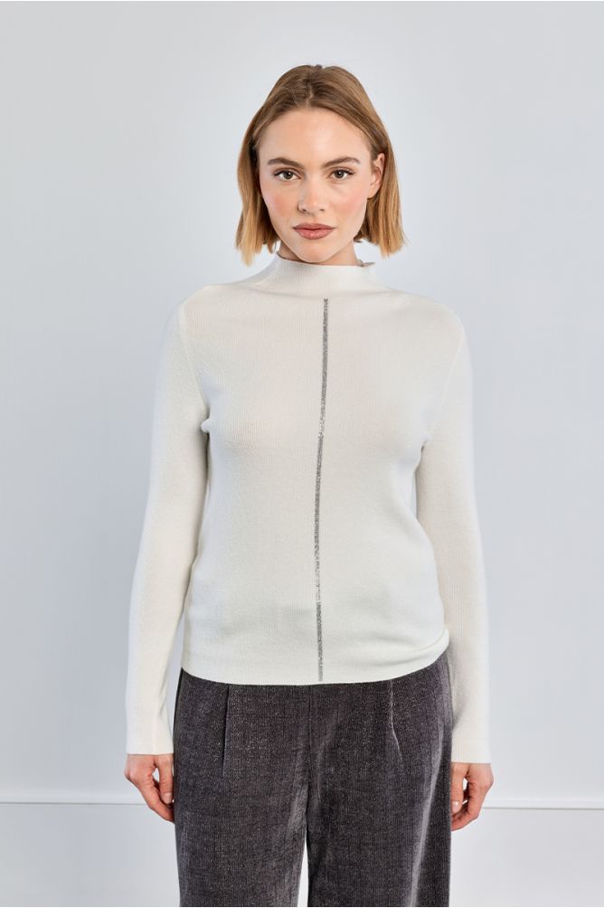 Pull chaussette, bande strassée