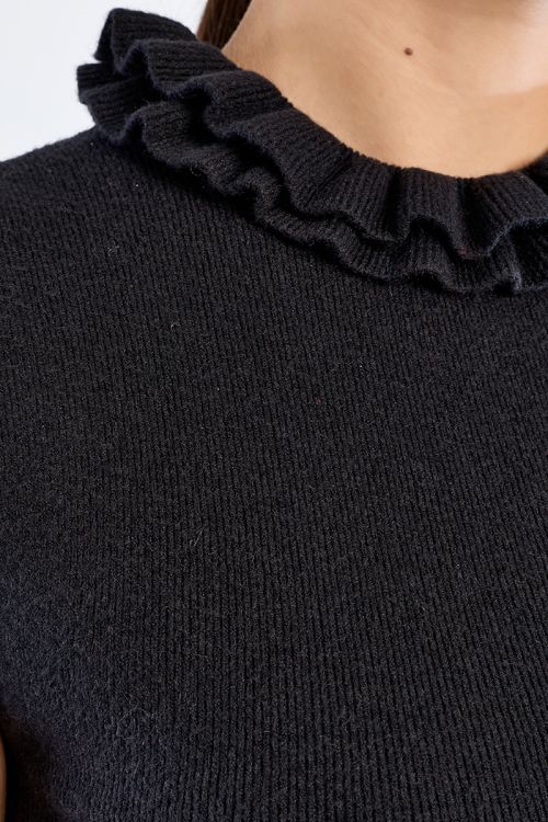 Jersey de manga corta detalle volantes