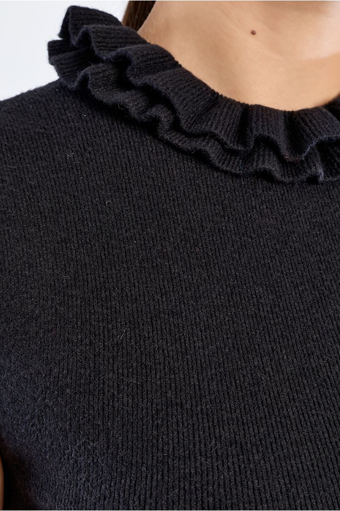 Jersey de manga corta detalle volantes