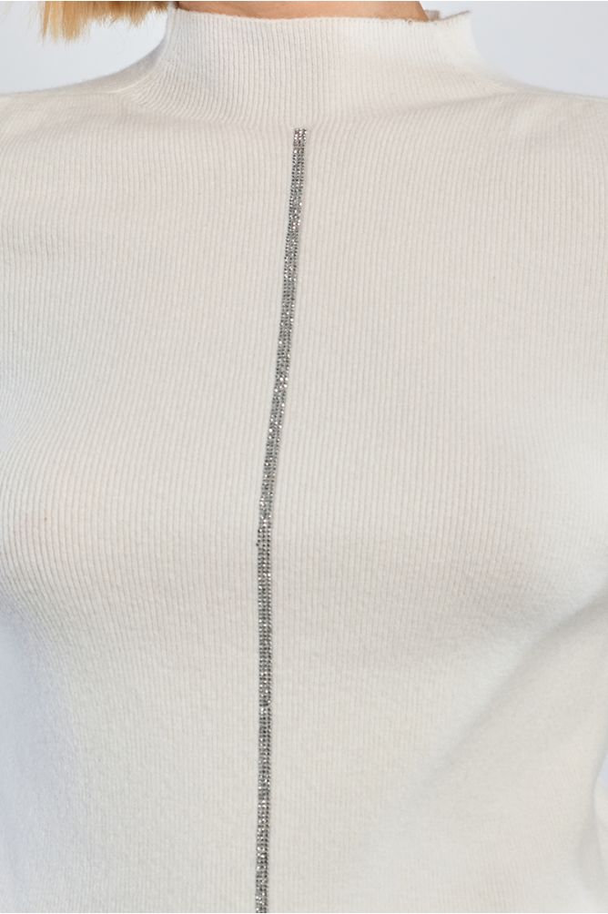 Sock sweater, rhinestone band