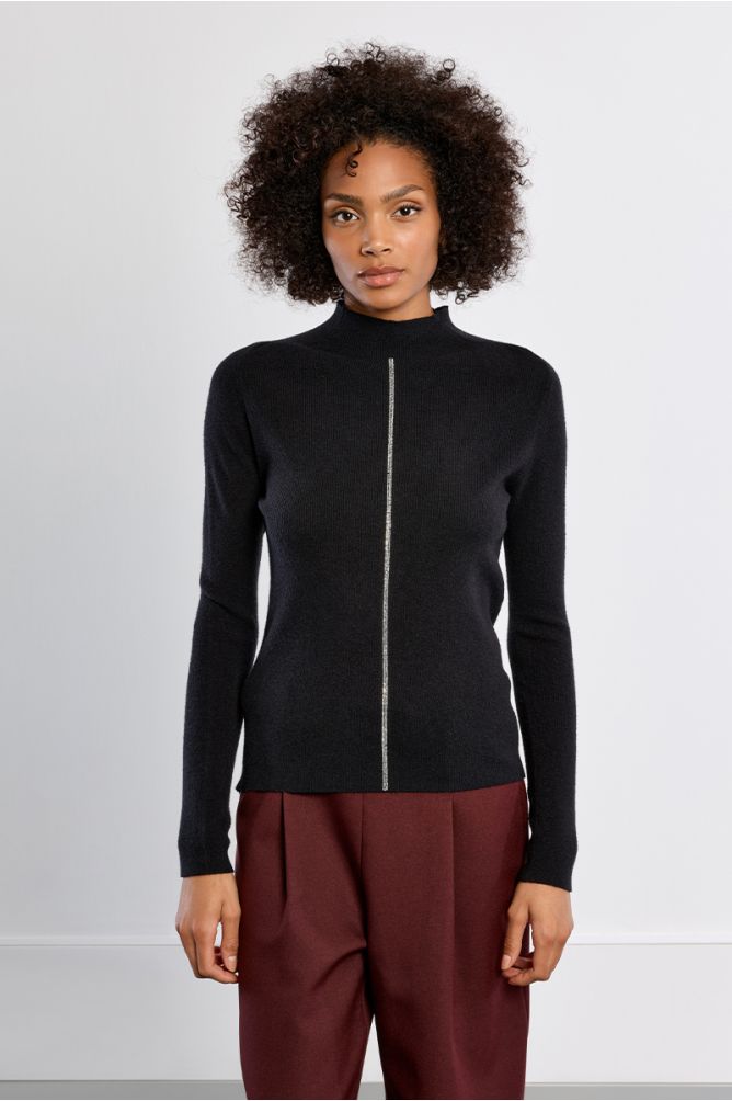 Pull chaussette, bande strassée