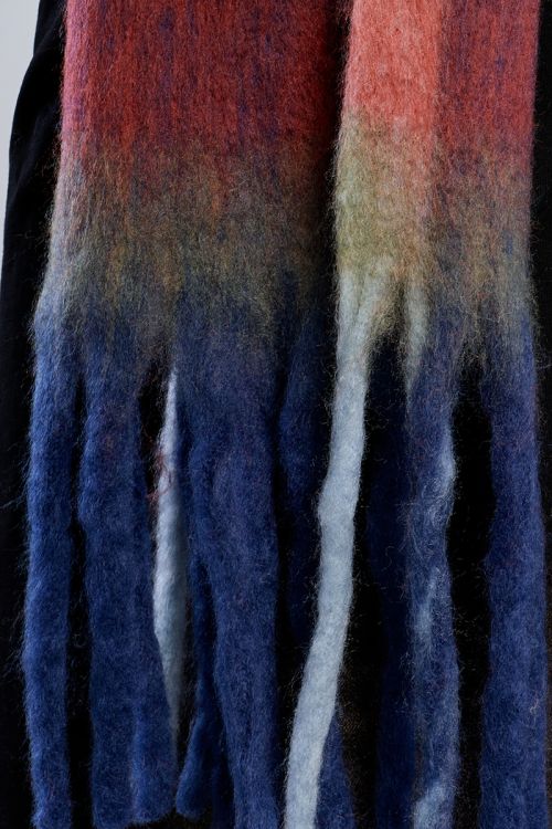 Long fringed scarf