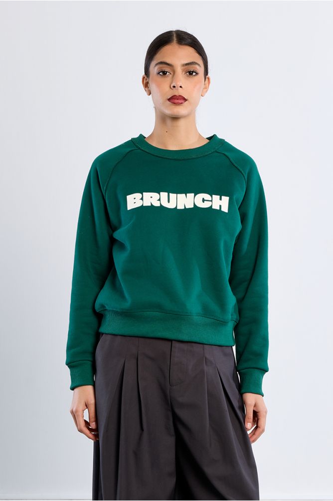 "Sweat-shirt à inscription ""Brunch"""
