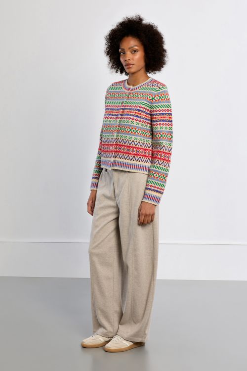 Knitted cardigan, Tybetan pattern