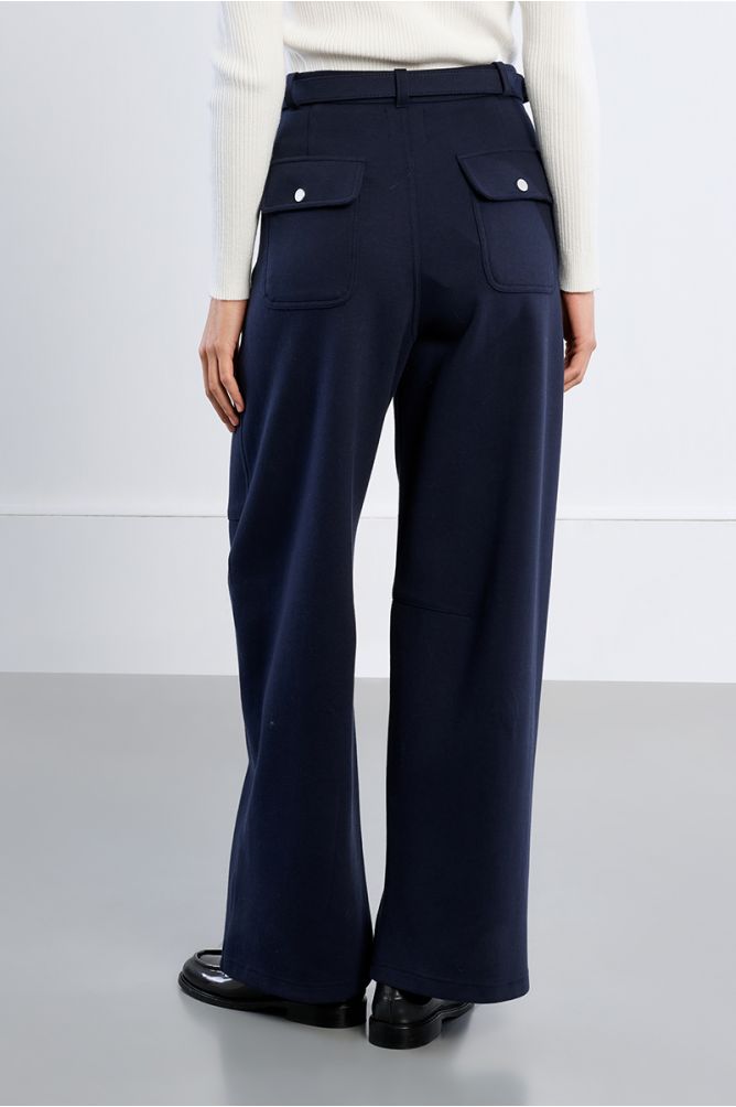 Pantalon barel, en coton