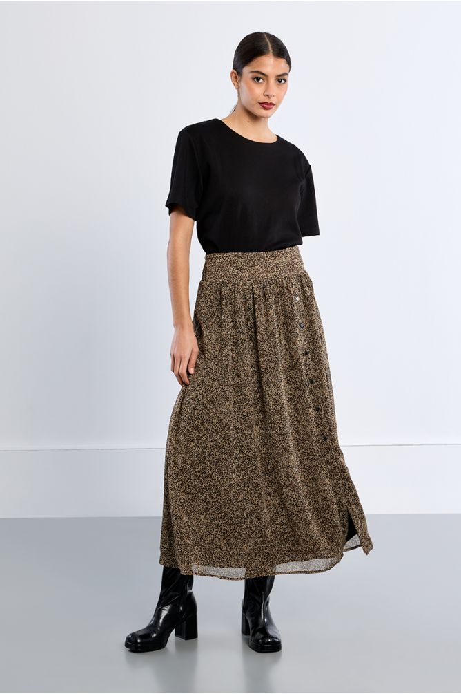 Maxi skirt, leopard