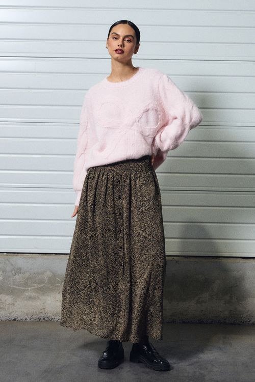Maxi skirt, leopard