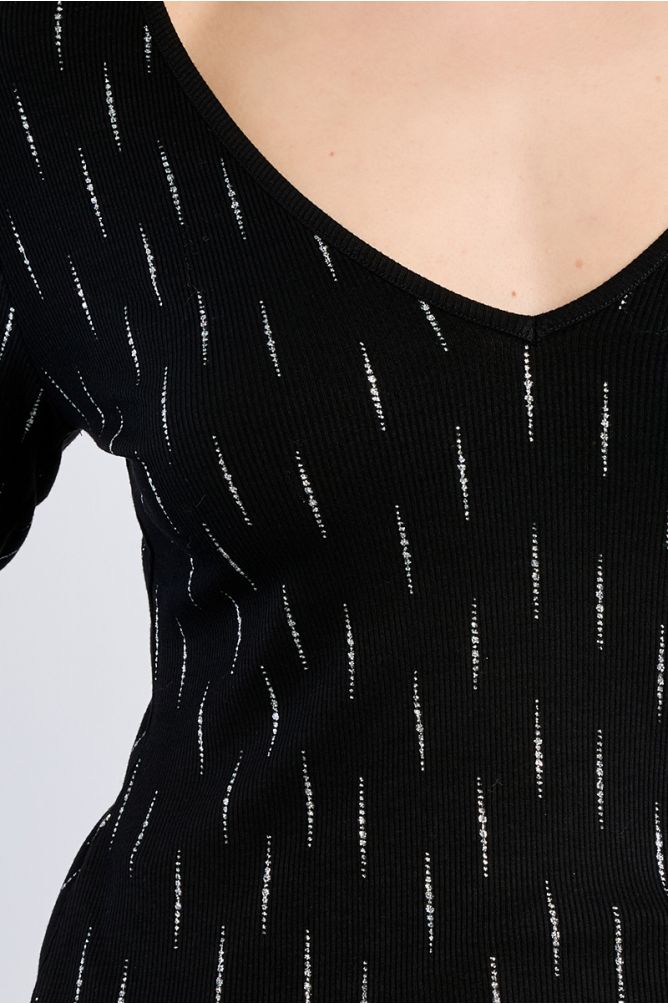 Top de manga larga con estampado