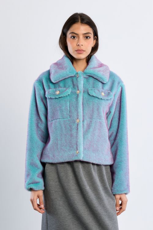 Veste en imitation fourure