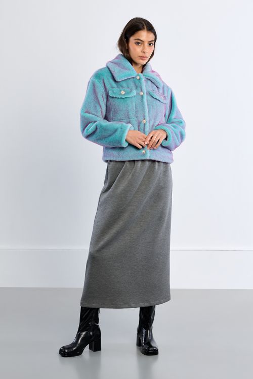 Veste en imitation fourure