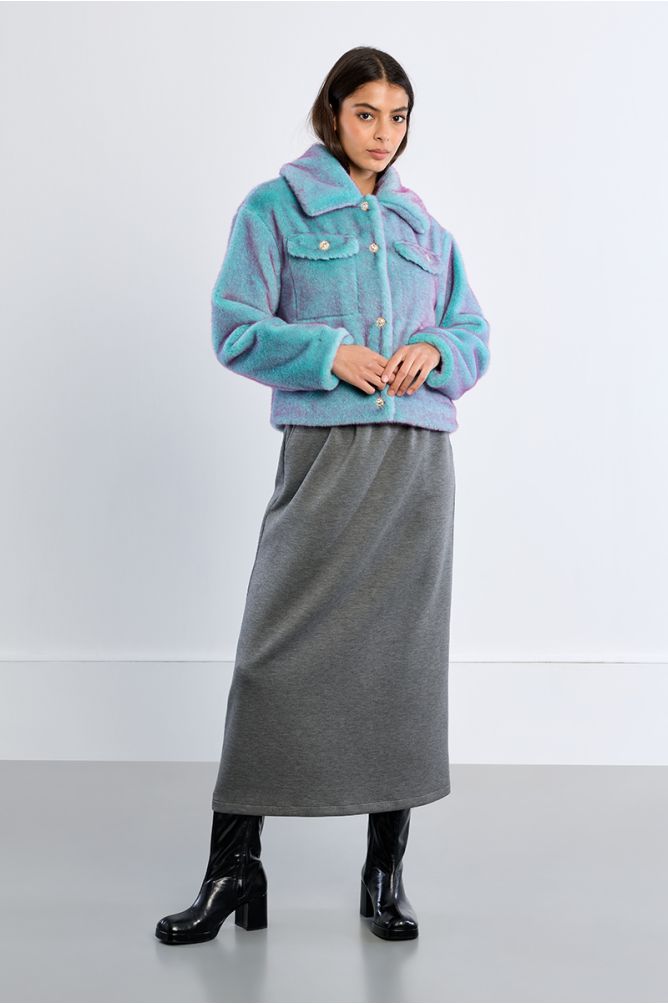 Veste en imitation fourure
