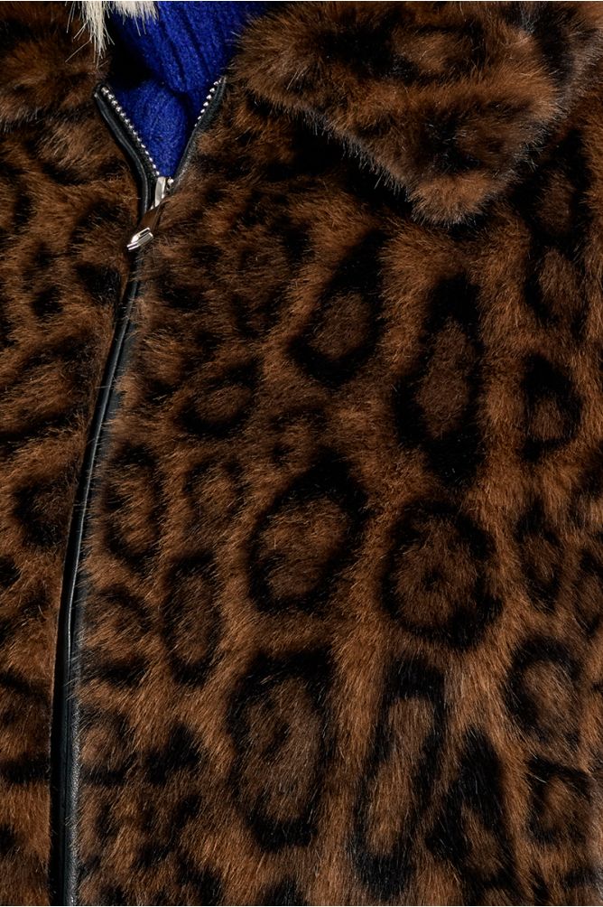 Imitation fur jacket, leopard