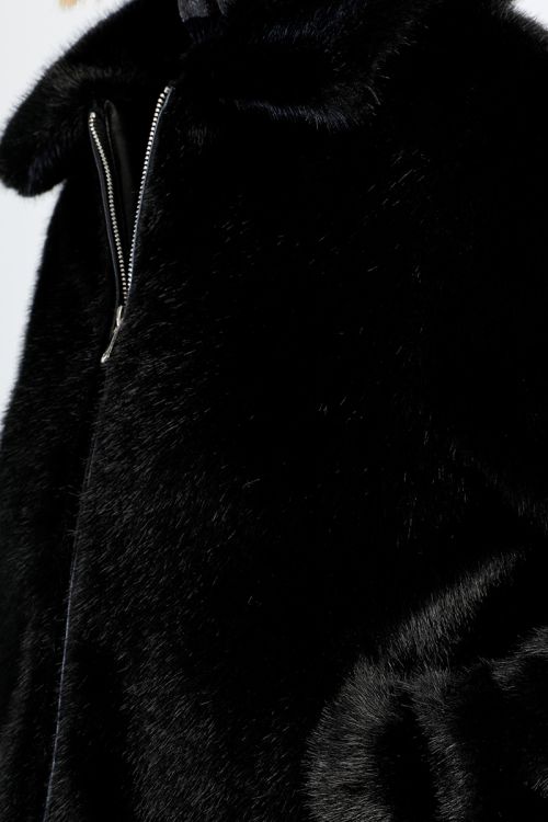 Imitation fur jacket, plain