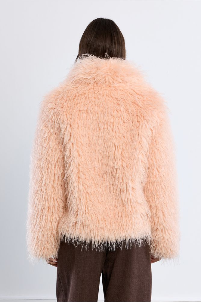 Manteau oversize, imitation fourrure