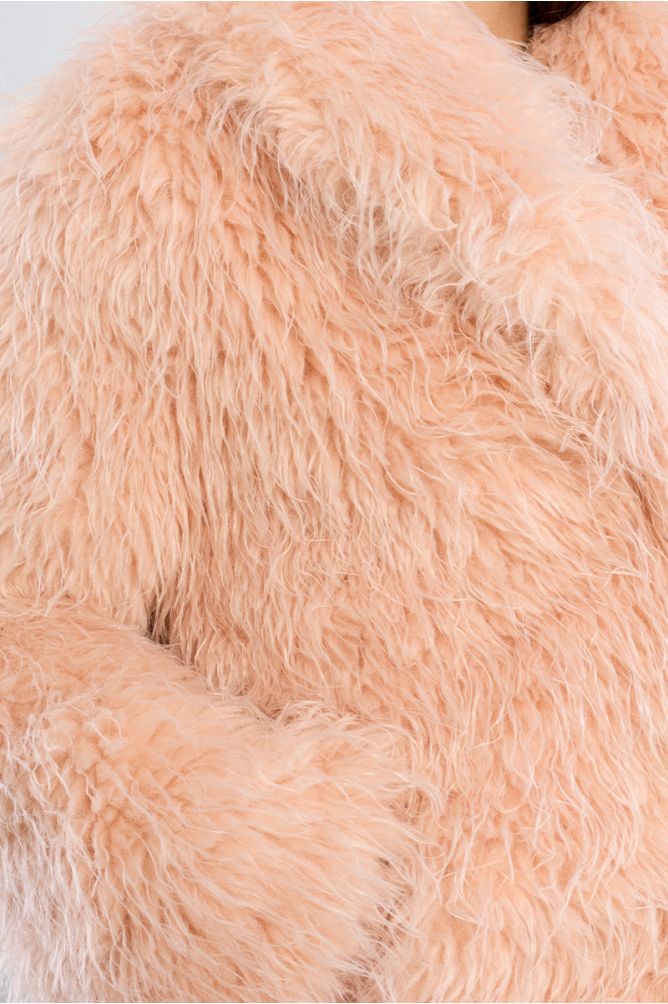 Oversized coat, imitation fur