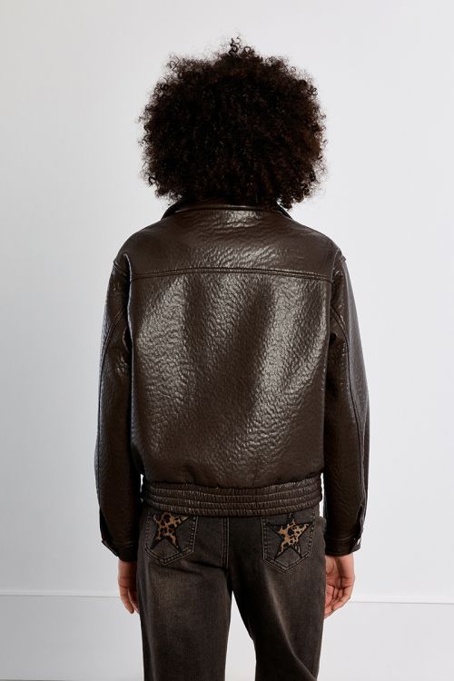 Veste en similicuir, oversize