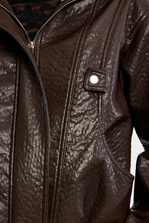 Faux leather jacket, oversized