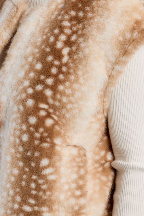 Chaleco de peluche estampado animal