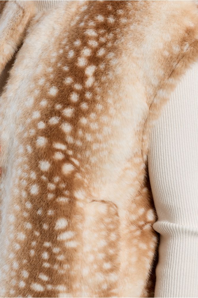 Chaleco de peluche estampado animal