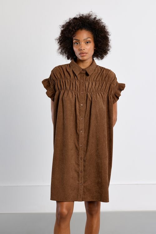Robe mini, smockée