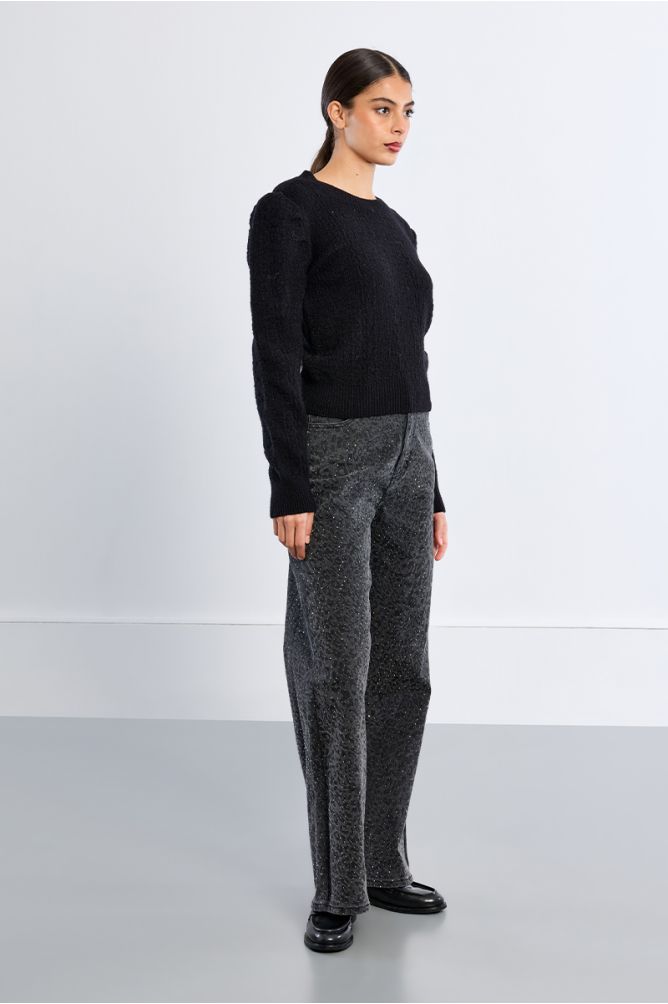 Pull en maille, manches ballons