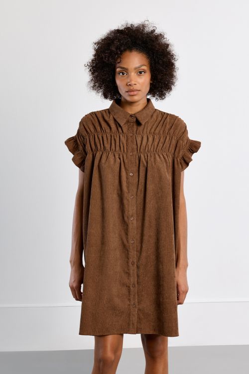 Robe mini, smockée
