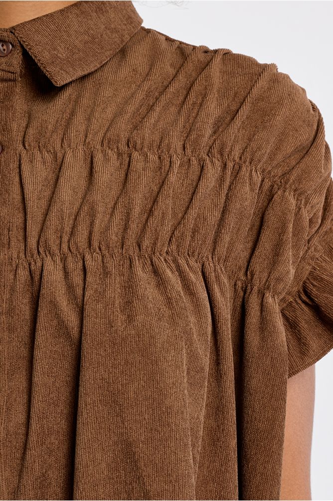 Robe mini, smockée