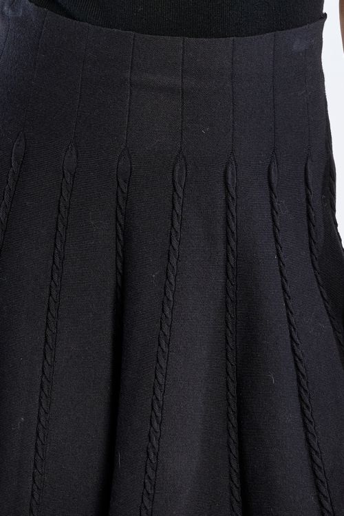 Cable knit mini skirt