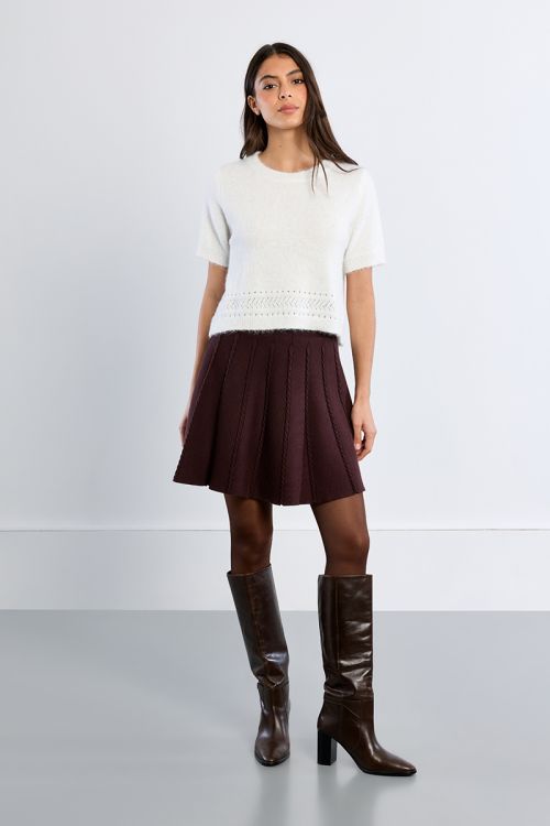 Minigonna in maglia a trecce - Lili Sidonio