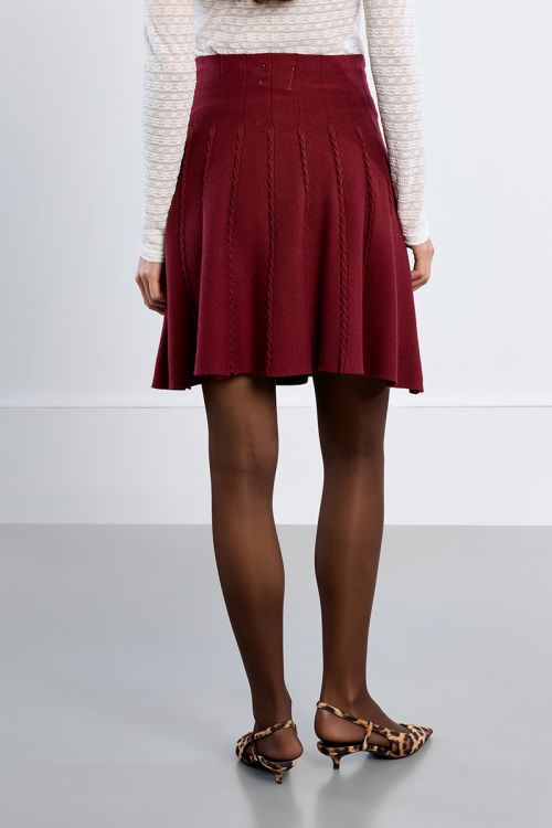 Cable knit mini skirt