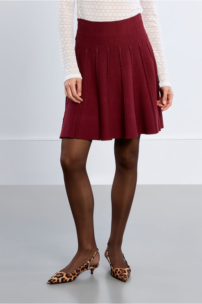 Minigonna in maglia a trecce - Lili Sidonio