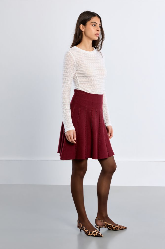 Minigonna in maglia a trecce - Lili Sidonio