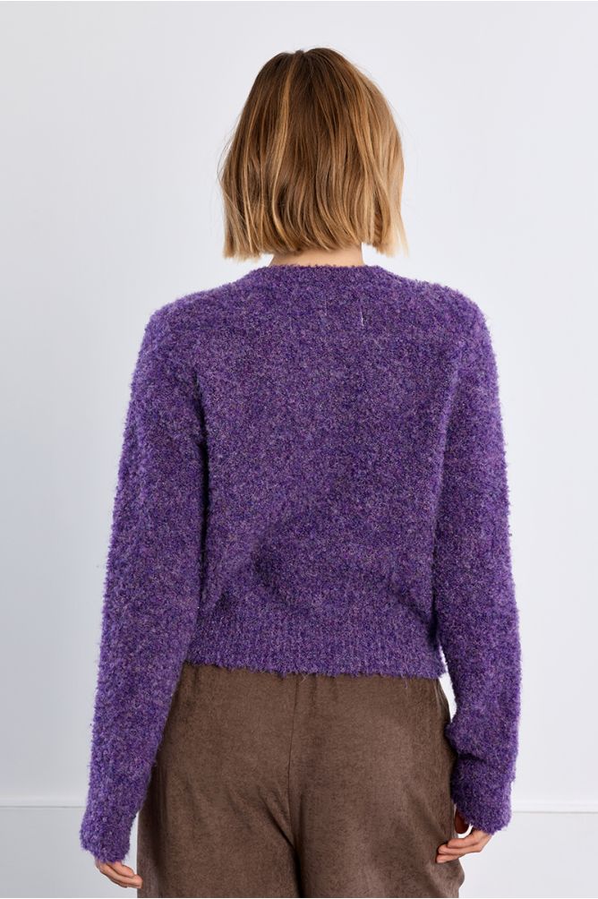 Plain button-down cardigan