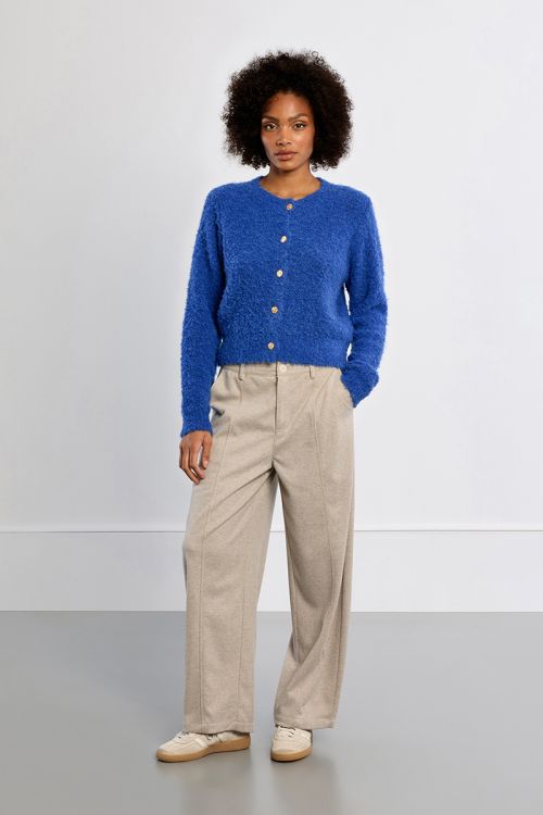 Plain button-down cardigan