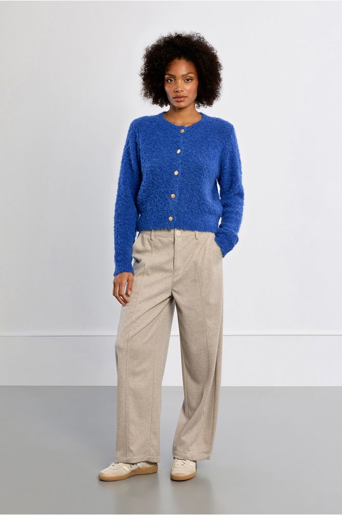 Plain button-down cardigan