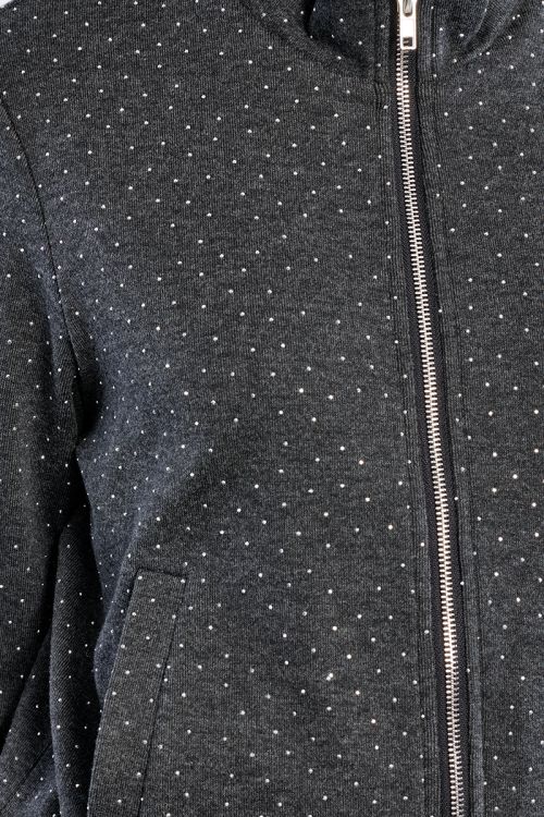 Veste de sport zippée à strass