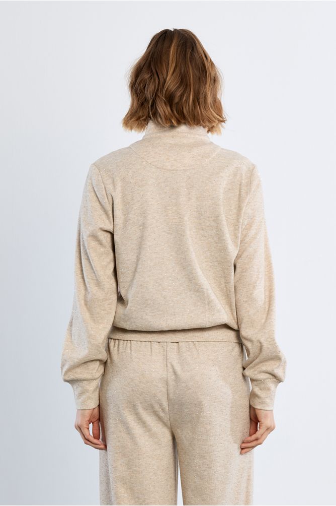 Veste de sport zippée à strass