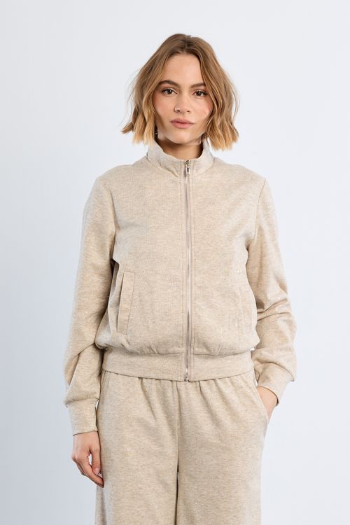 Veste de sport zippée à strass