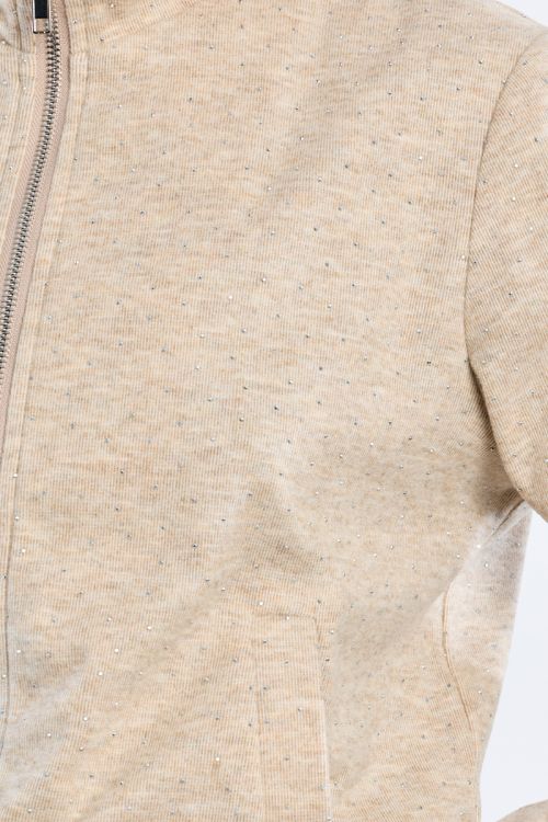 Veste de sport zippée à strass