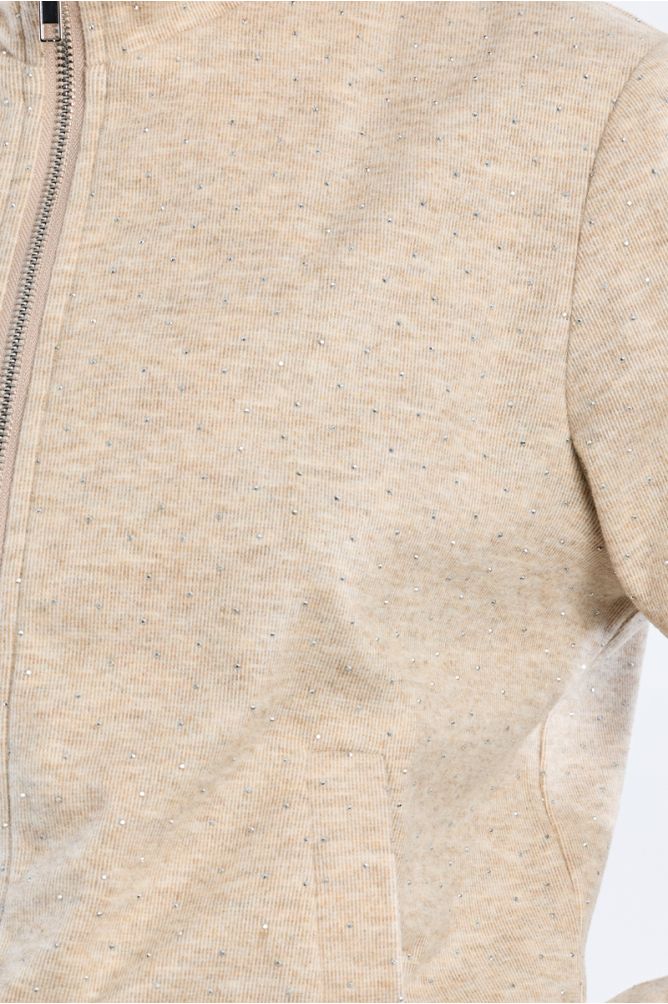 Chaqueta de manga larga detalle abalorios