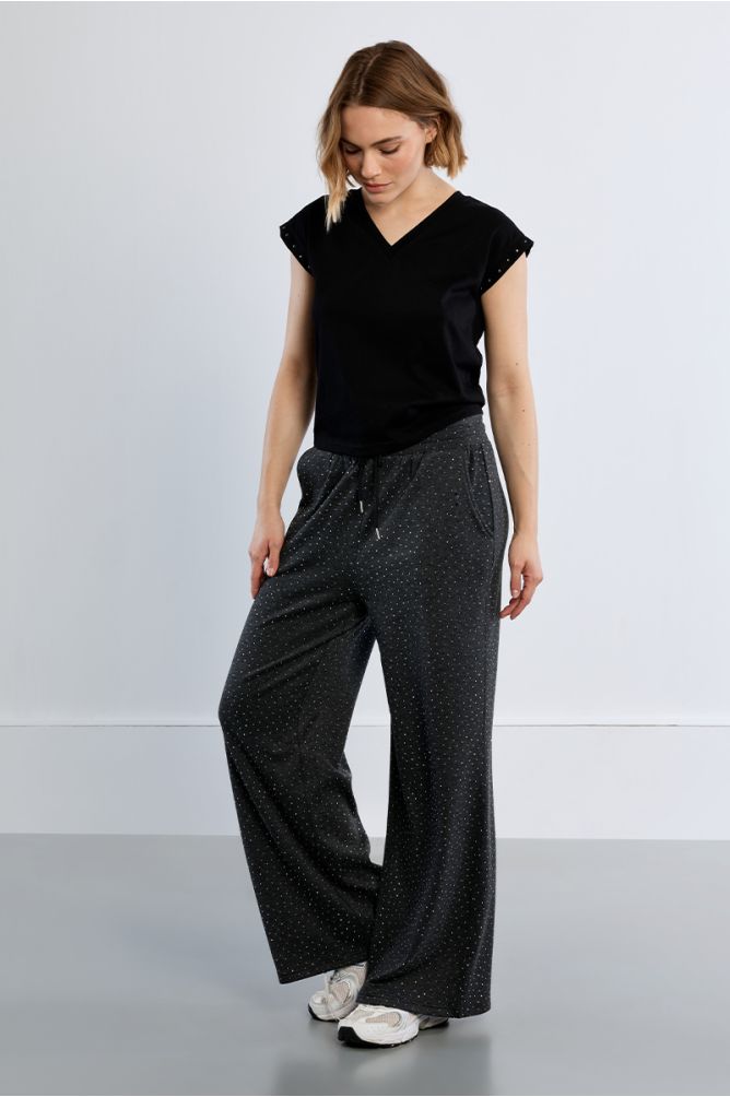 Jogging pants, rhinestone