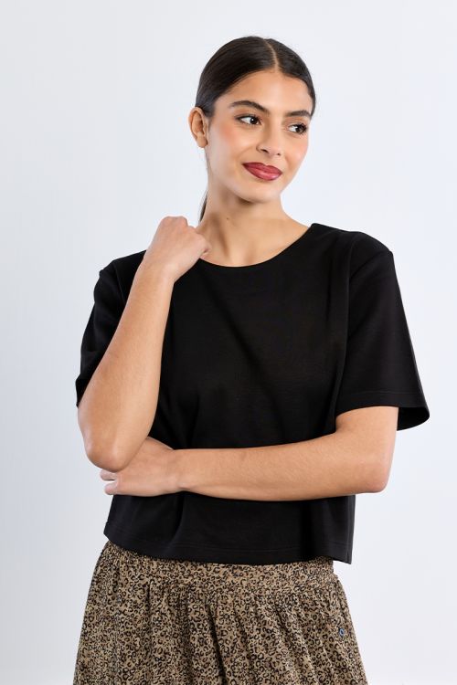 Plain crop T-shirt