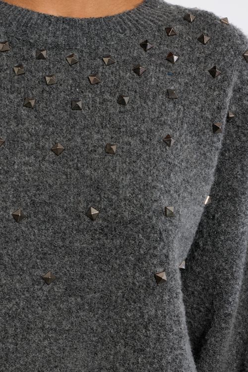 Studded knit sweater