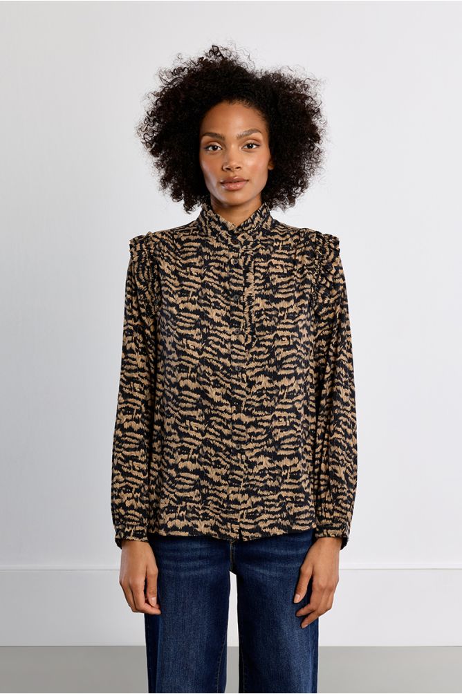 Camicia a collo alto stampata - Lili Sidonio